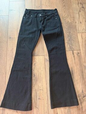 Rock & Roll Cowgirl Trouser Jeans – Black Flare Leg – Size 26 x 34